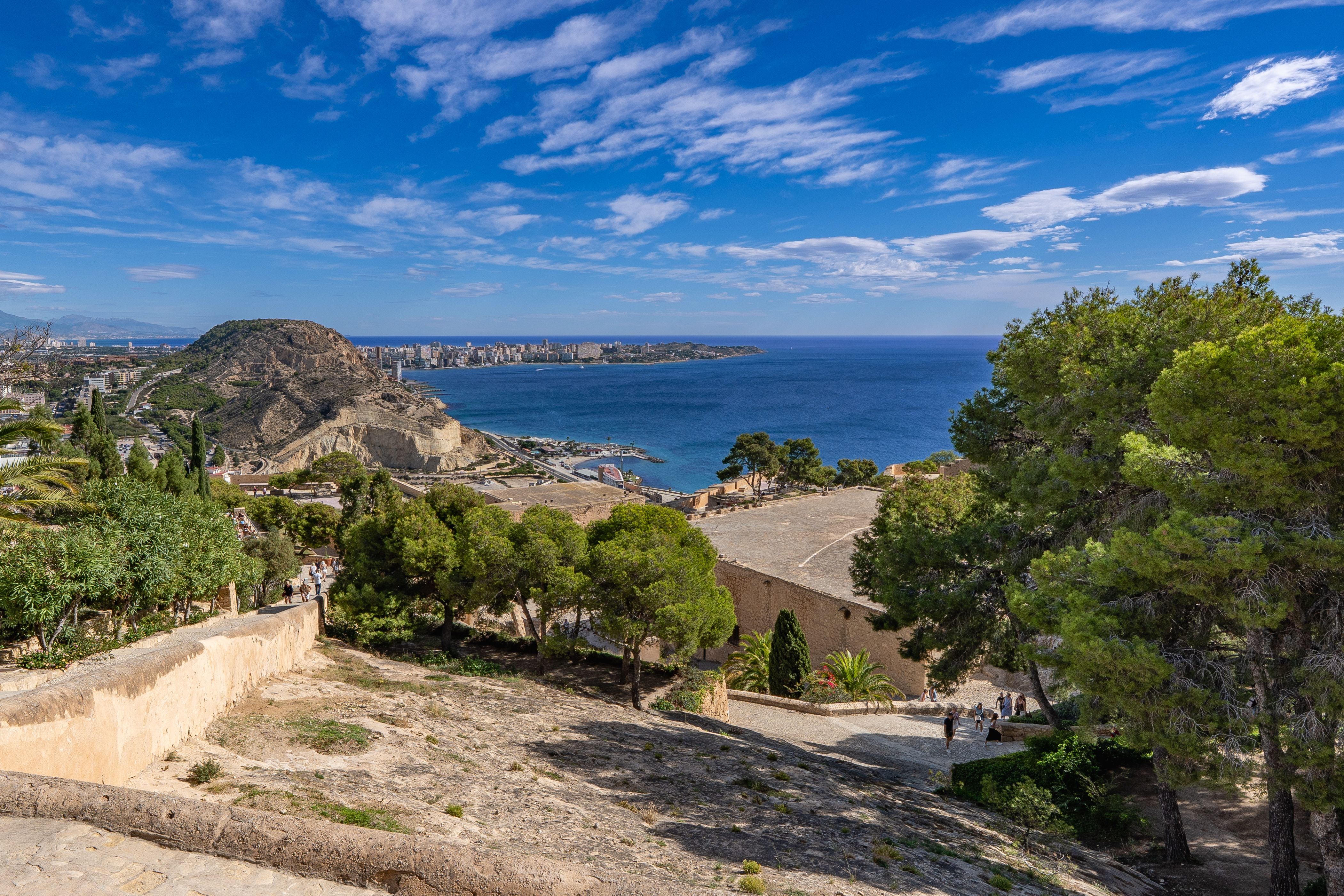 Alicante bay seen from Santa Bárbara Castle
